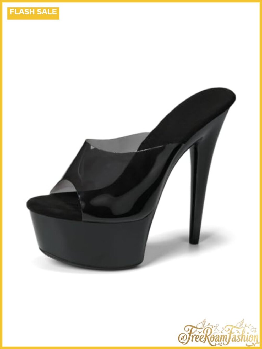 Womens 6in Platform High Heel Stiletto Open Toe Ankle Strap Pole Dance Sandal